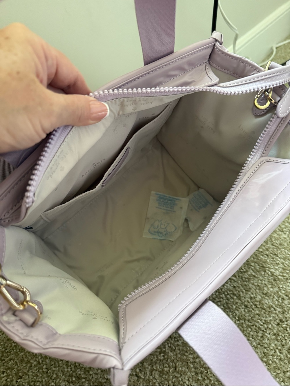 Kate Spade Kip Puffy Small Tote in Lavender Smoke NWT - Picture 5 of 10